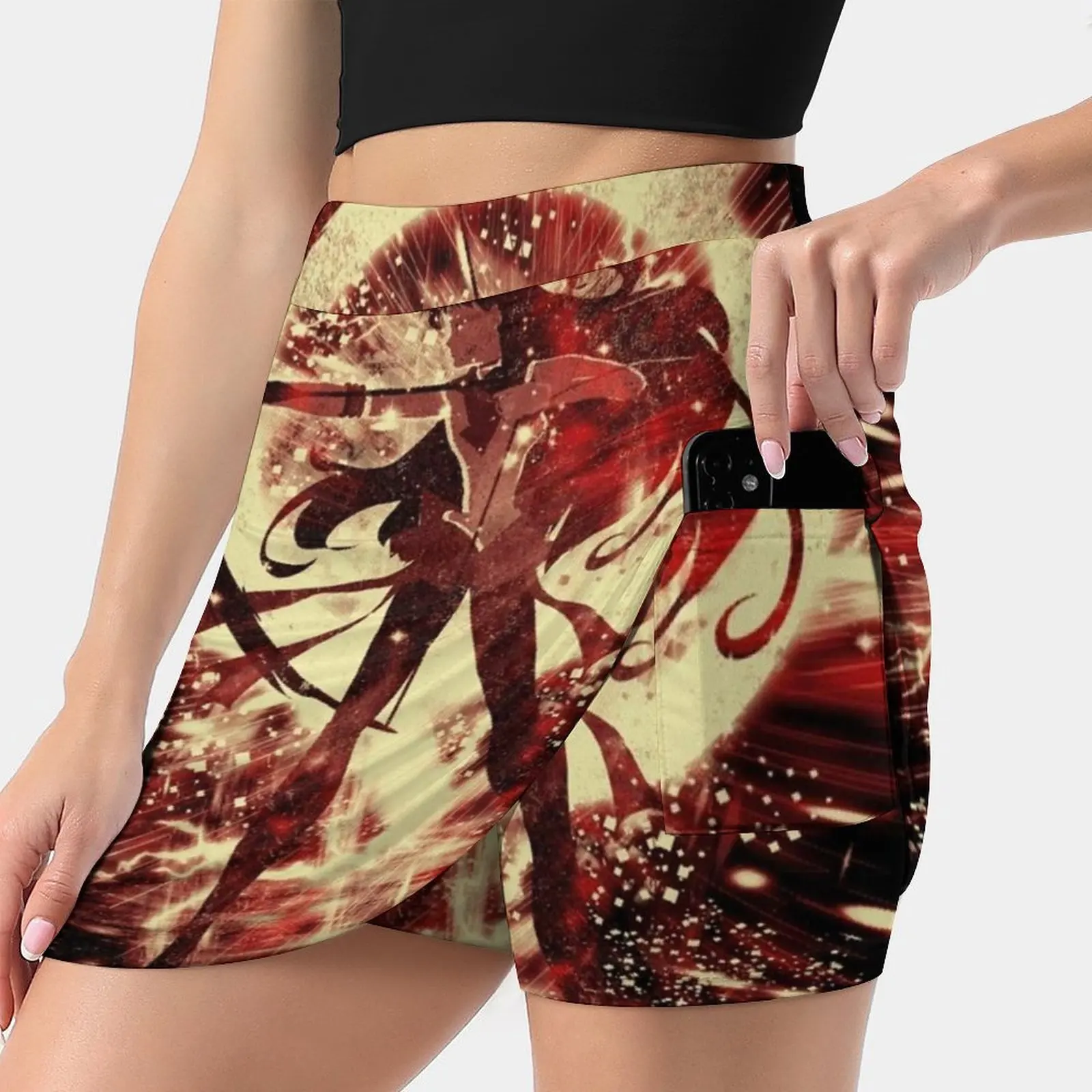 

Mars Storm Women's skirt With Hide Pocket Tennis Skirt Golf Skirts Badminton Skirts Running skirts Anime Movies Pop Culture