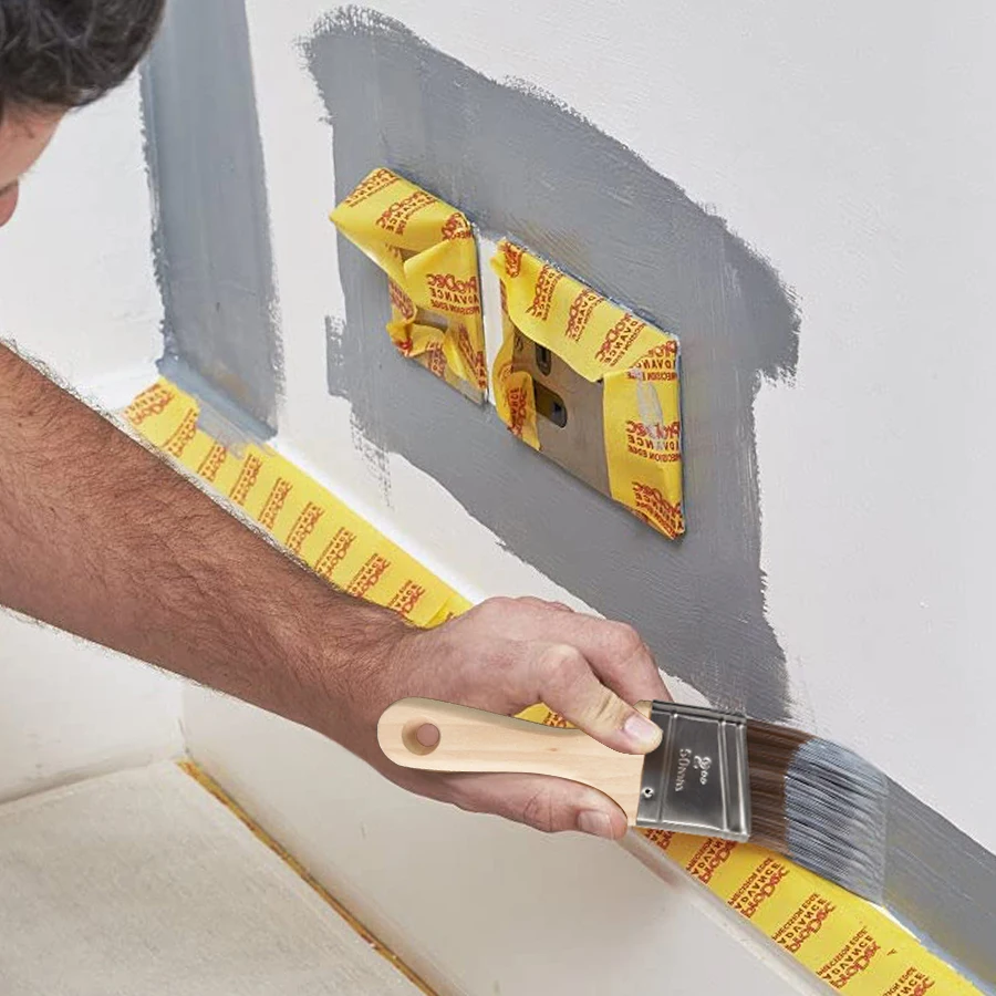 Pincel angular premium de 2 polegadas para decoração industrial; ótimo ajudante para pintura de parede DIY