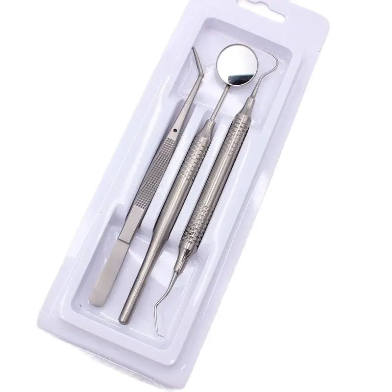 3pcs/pack Stainless Steel Dental Tools Kit Dentistry Lab Mouth Mirror Dentists Pick Tool Teeth Scaler for Teeth Whitening Kit