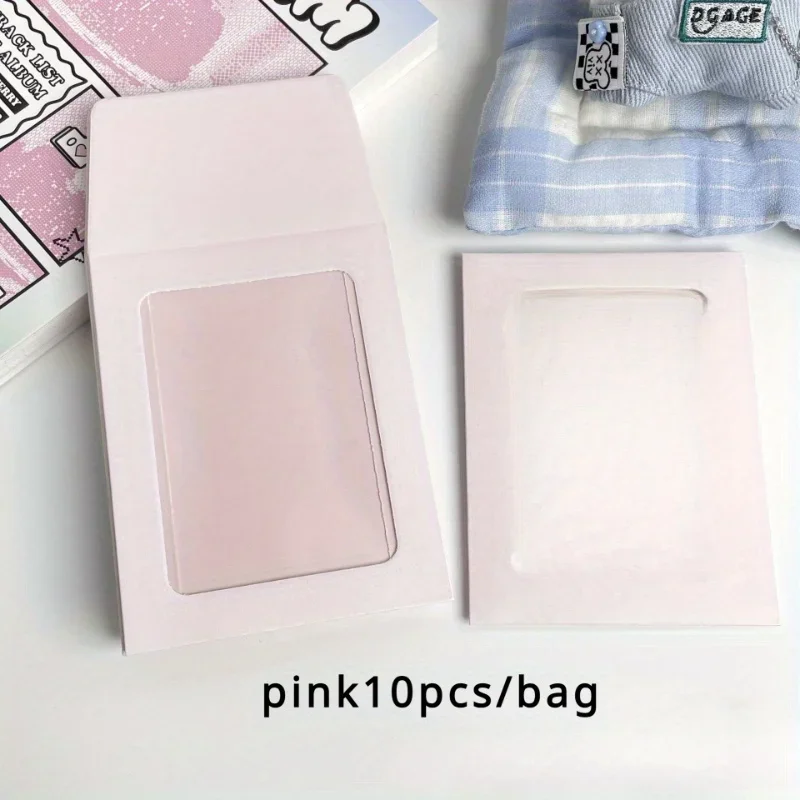 10pcs Card Holder, Protective Envelope Cover, Postcard Color Paper Bag, DIY Card Packaging Bag