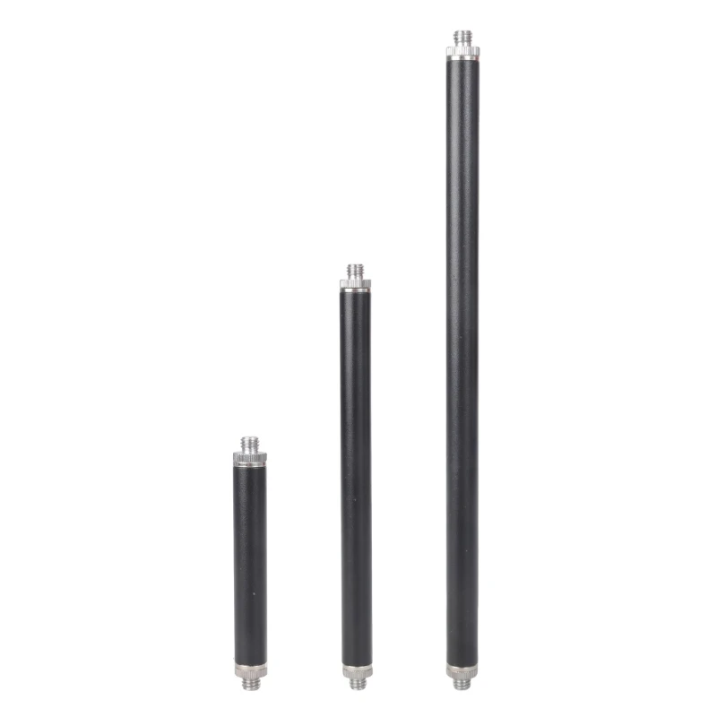 77UB 1/4 Female Thread Extension Rod for Photography Gear 1/4 to 3/8 Adapter 10/20/30cm Length Heavy Duty Metal Construction