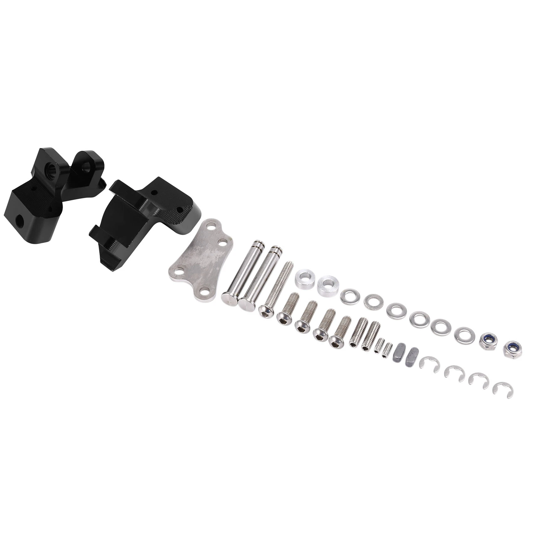 Motorcycle Driver Footrest Relocation Rider Foot Pegs Footpeg Lowering Kit for-BMW R1200RT R 1200 RT -2013(Black)