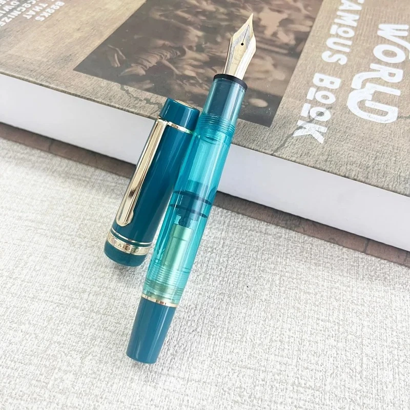 

Wing Sung 630 Brief Fountain Pen Iraurita Nib 0.5~0.7mm Nib Piston Resin Gold Clip Pen Stationery Business Writing Gifts