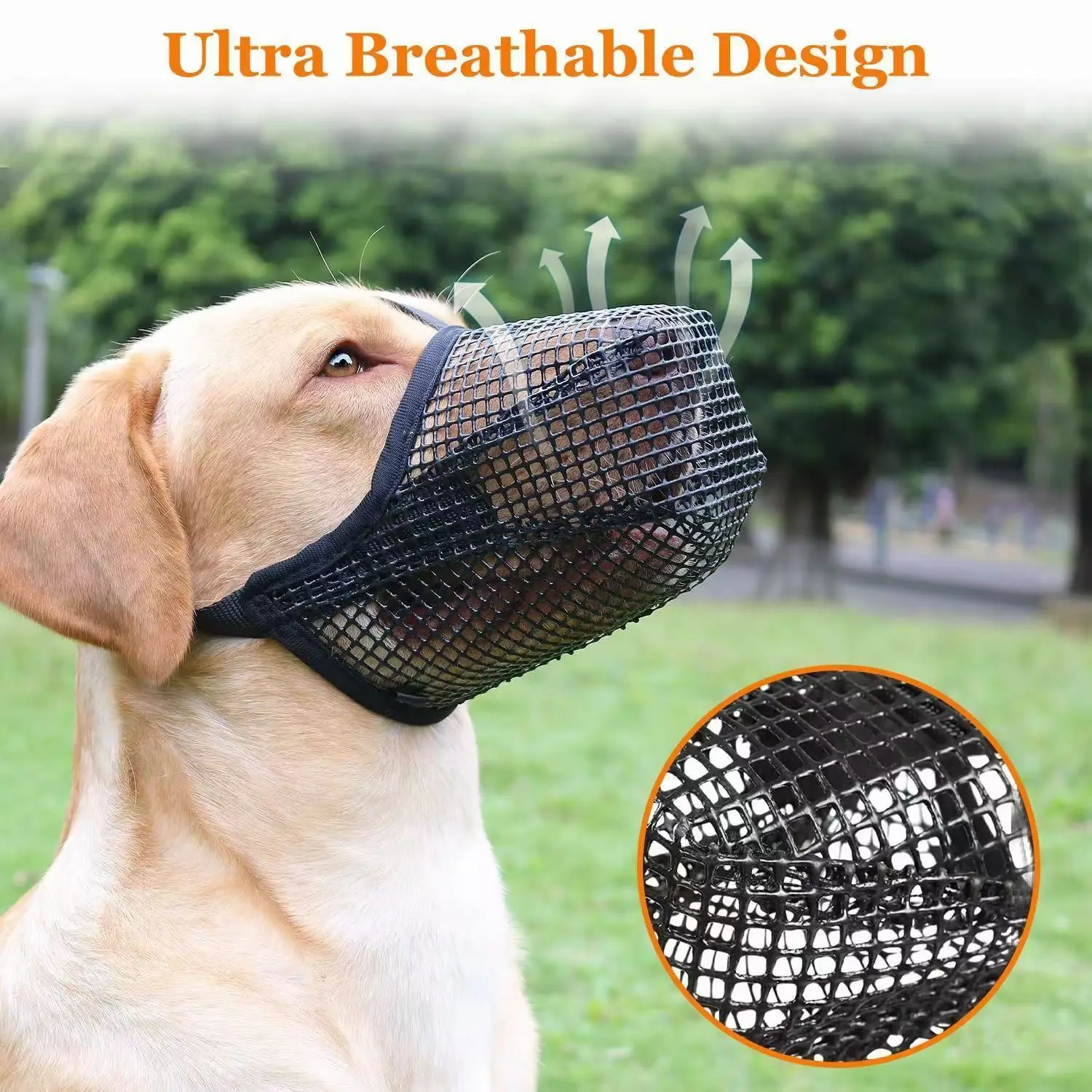 NUEVO 2026 Malla Protectora Bucal para Perros Grandes, Transpirable, Anti-mordeduras y Anti-ladridos, Jaula de Malla para Golden Retriever, Máscara Anti-mordeduras para Mascotas