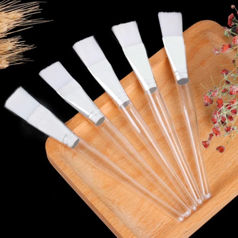 1/3/5 Uds cerdas suaves varilla de cristal transparente cepillos para máscara Facial DIY cuidado de la piel herramientas de mezcla de belleza cepillos para máscara para mujer 