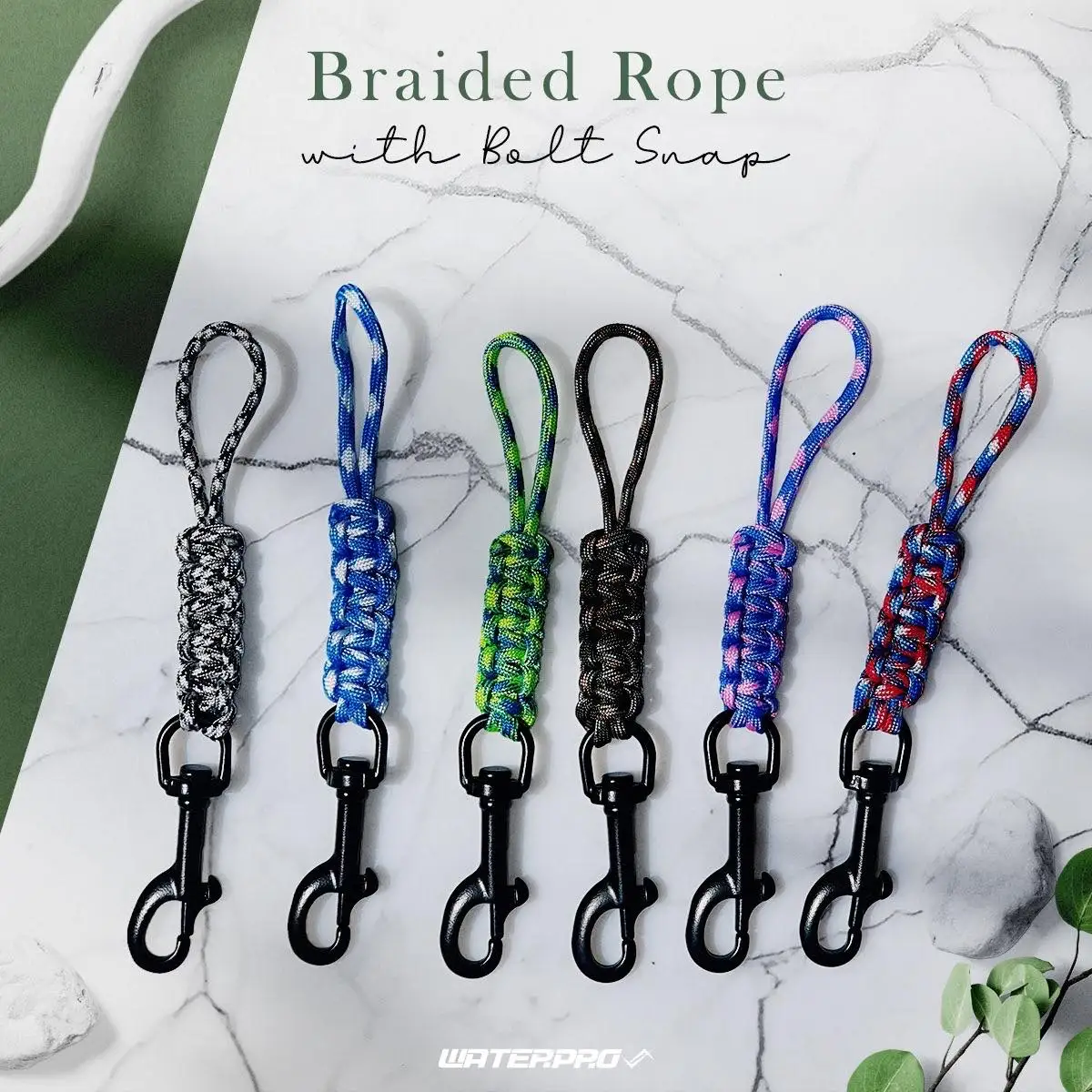 

Water Pro Braided Rope with Bolt Snap Scuba Diving Accessories