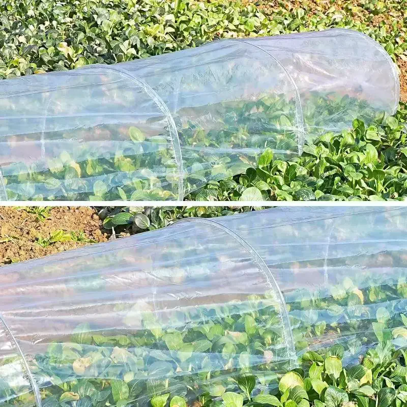 Outdoor Garden Greenhouse Tunnel Shade Net Cover Portable Cloche Hoops For Garden Courtyard Patio Farm Vegetable Plant Growing