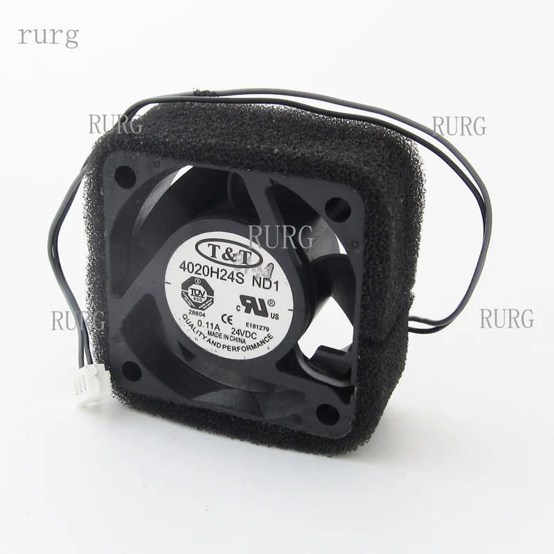 R+ 1 piece T&T DC cooling fan 4020H24S ND1 40x40x20mm 4020 DC 24V 0.11A 2-pin connector