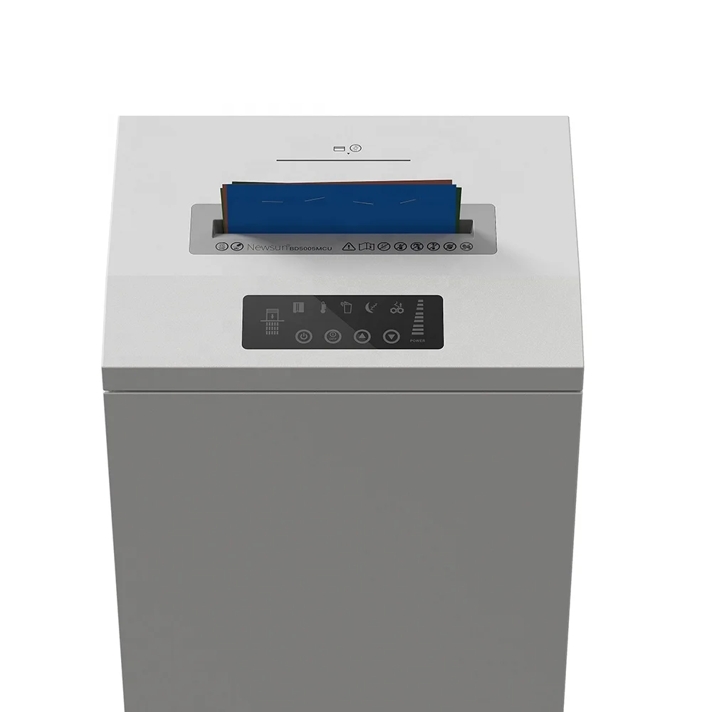 Commercial Heavy Du ty Micro Cut 5 Sheets Paper Credit Card CD Shredder BD5005MCU with Wheels for Office Home Use