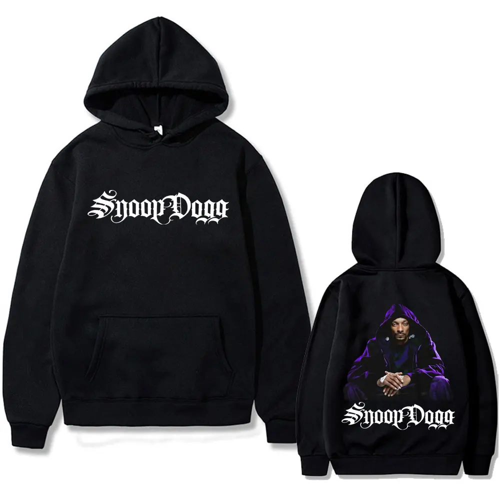 

Hot Rapper Snoop Dogg Double Sided Print Hoodies Men Women Fashion Hip Hop Vintage Sweatshirt Men's Casual Oversized Streetwear