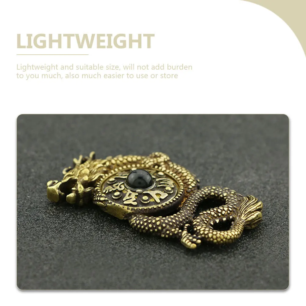 

Vintage Chinese Dragon Pendant Brass Keychain Charm Diy Jewelry Decor Retro Hanging Craft For Bag Accessory