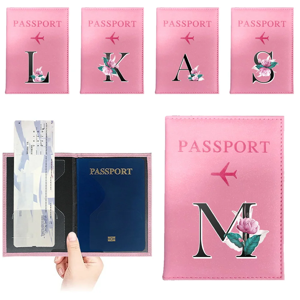 

Fashion Emboss Women's Passport Cover Lettern Print Girls Boys ID Card Holder Travel Ticket Passport Case Drop Shipping