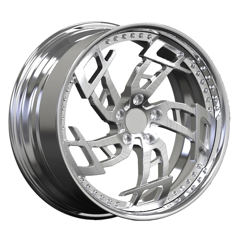 

Luxury Custom Car Wheels 2-piece 18 19 20 21 22 23 24 26 Inch Deep Chrome Lip Brushed Spokes Forged Rims Alloy For Chevrolet