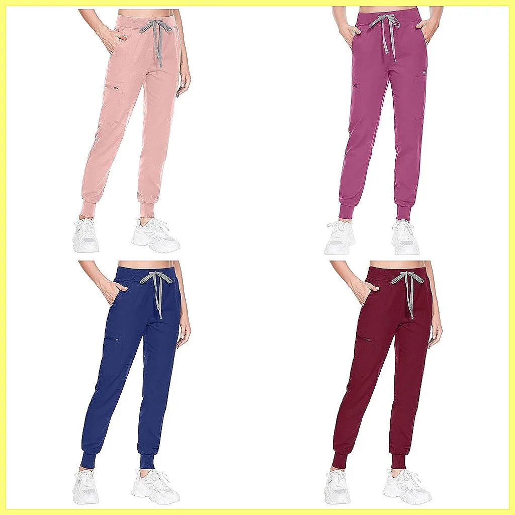 

Women's Glitter Over Knee Stockings & Retro Solid Loose Drawstring Trousers Set