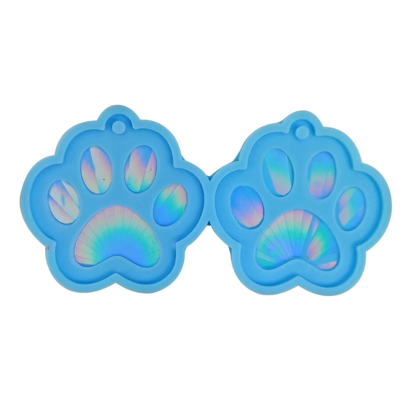

517F Light and Shadow Keychain Силиконовая форма Perforable Earring Pendant Handmade Mold