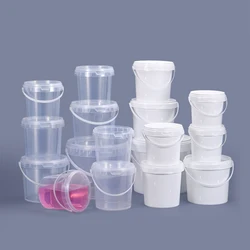 Empty 750ML Round Plastic Food Box with Lid Food Grade Packing Container For Honey Salad Yogurt High Quality 10PCS