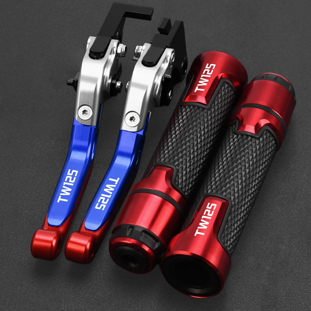 

TW 125 Motorcycle Accessories Adjustable Brake Clutch Levers Handlebar Grips FOR YAMAHA TW125 1999-2004 2003 2002 2001 2000