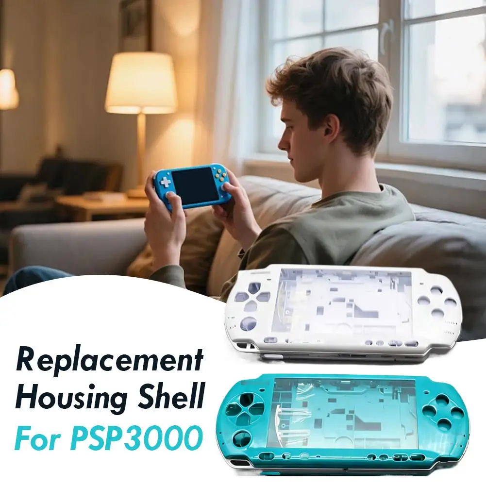 For The PSP3000 Protective Case With Buttons Kit And Screws Full Set Full Housing Shell Decorative Cover Repair Accessories