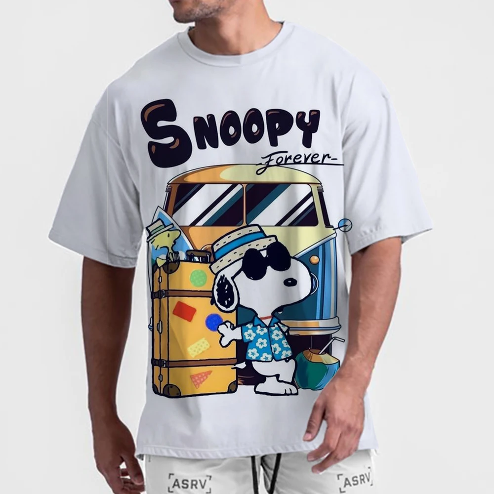 Mężczyźni Kobiety Peanuts Snoopy Flying Ace T Shirt 3D Odzież Nowość Koszulki z krótkim rękawem Crew Neck Graficzna koszulka dziecięca ﻿