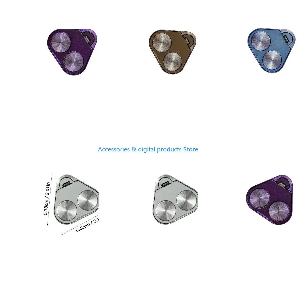 77JD Portable Phone Finger Grip 360 Rotations Double Circles Base Easy to Use for Stable Horizontal Vertical Screen Adjustment