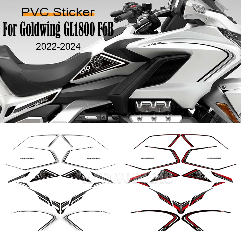 

For Honda Goldwing Gold wing GL1800 F6B Tour Motorcycle Protector Tank Pad Kit Knee Fairing Fender Stickers Decals 2022 - 2024