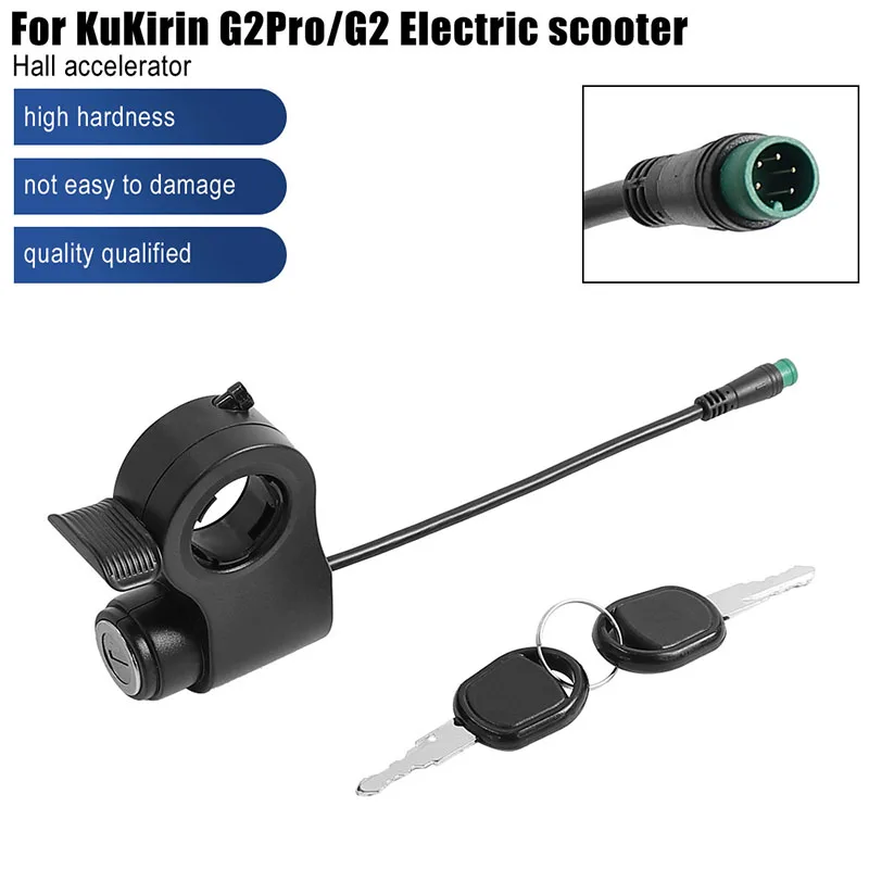 Electric Lock with Key Throttle Replacement Parts for Kukirin G2 Pro /G2 Max Electric Scooter Speed Throttle Accerrator Switch