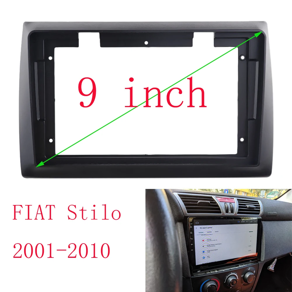 

2 Din Car Radio Fascia for FIAT Stilo 2001-2010 DVD Stereo Frame Plate Adapter Mounting Dash Installation Bezel Trim Kit