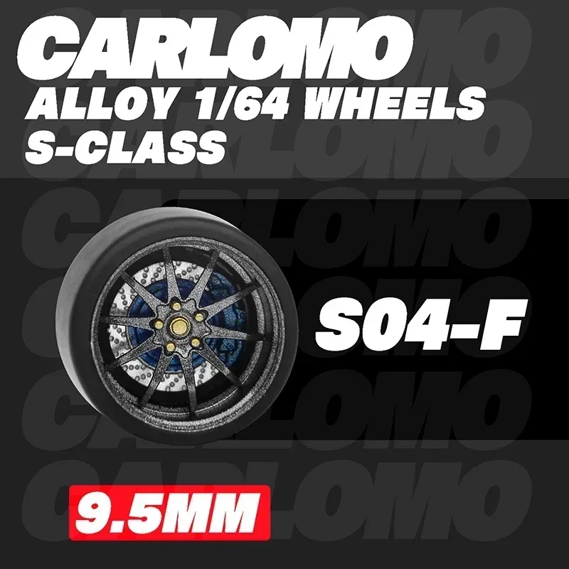 1/64 Alloy CARLOMO 9.5mm Wheels or COOLCARIFUN 10.5mm Wheel with Brake and Tires 1:64 Model Car TLV/IG/HW Modified Parts