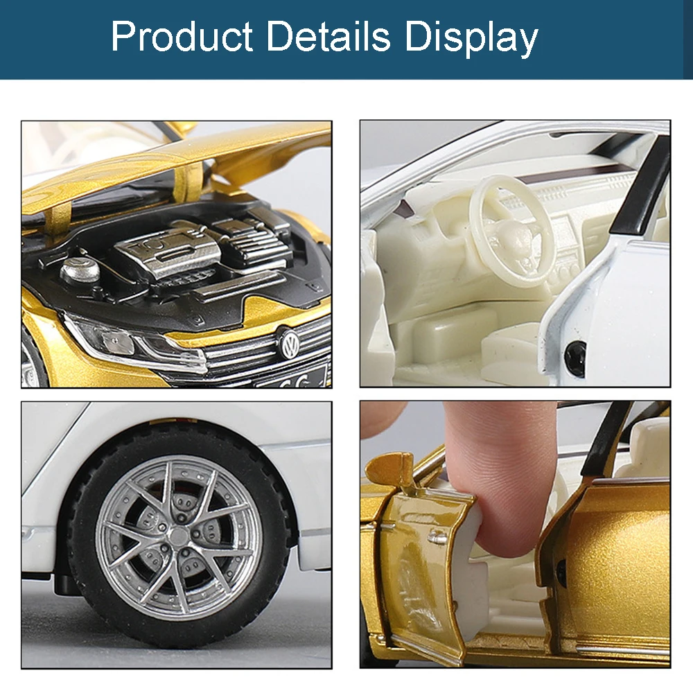 Coche en miniatura CC 1:32, juguetes de aleación, modelos fundidos a presión, puertas con luz de sonido, coches de simulación abiertos, regalos para niños