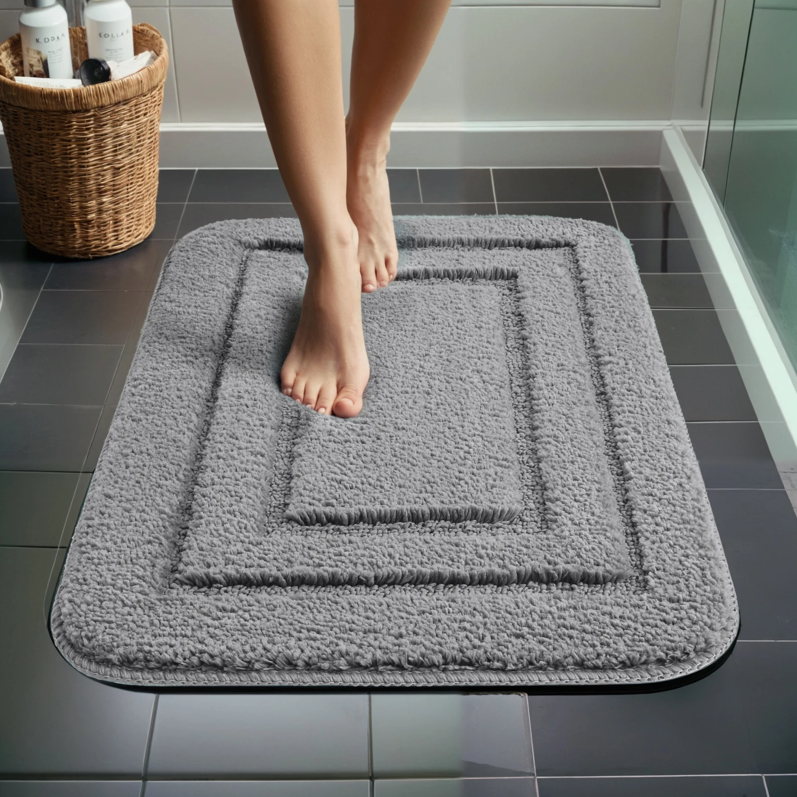 Bathroom Mat Microfiber Bath Rug Non-Slip Bath Mat Soft Absorbent Quick Dry Shower Mat Entrance  Kitchen  Carpet  For Home Decor