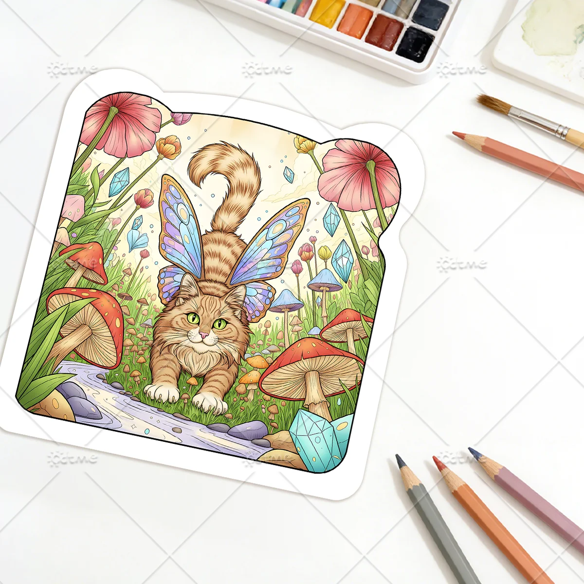 FAIRY CATS Malbuch für Erwachsene: Niedliche, gemütliche Tagesaktivitäten, unregelmäßige Muster zur Entspannung (Cozy Spaces Coloring) – Detail 8