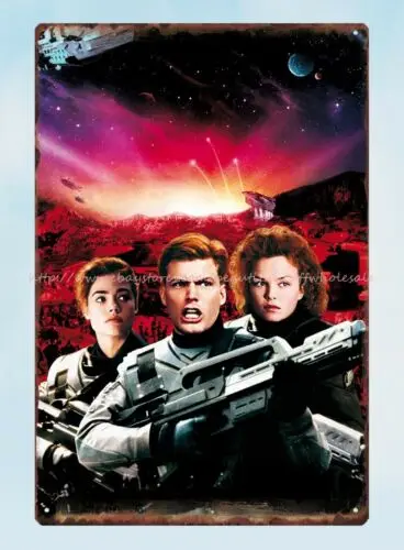 bar club kitchen plaques Starship Troopers Movie metal tin sign