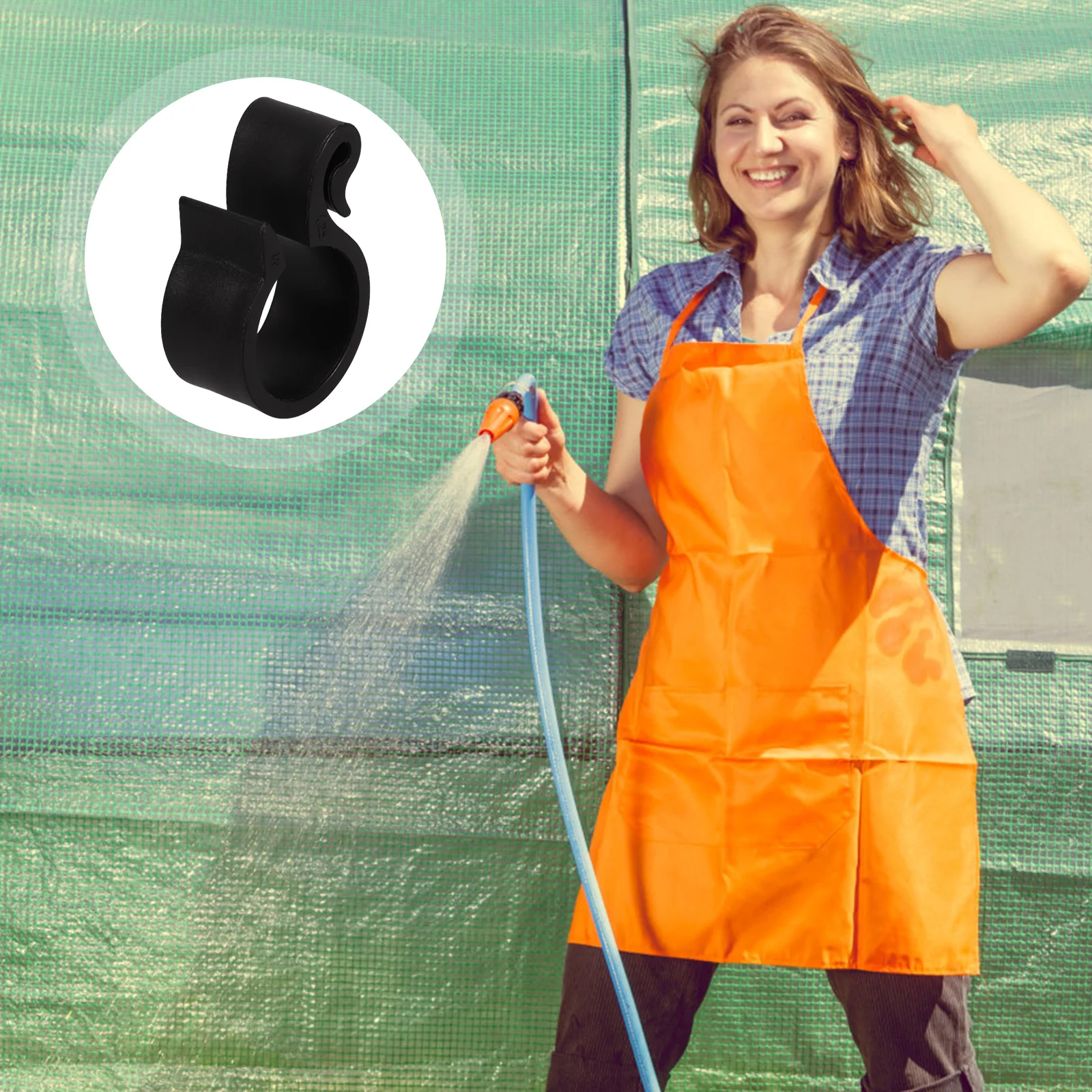 

50pcs Clip For Irrigation System Drip Tube Water Hose Fastener Garden Hose Buckle Lightweight Water Buckle Black