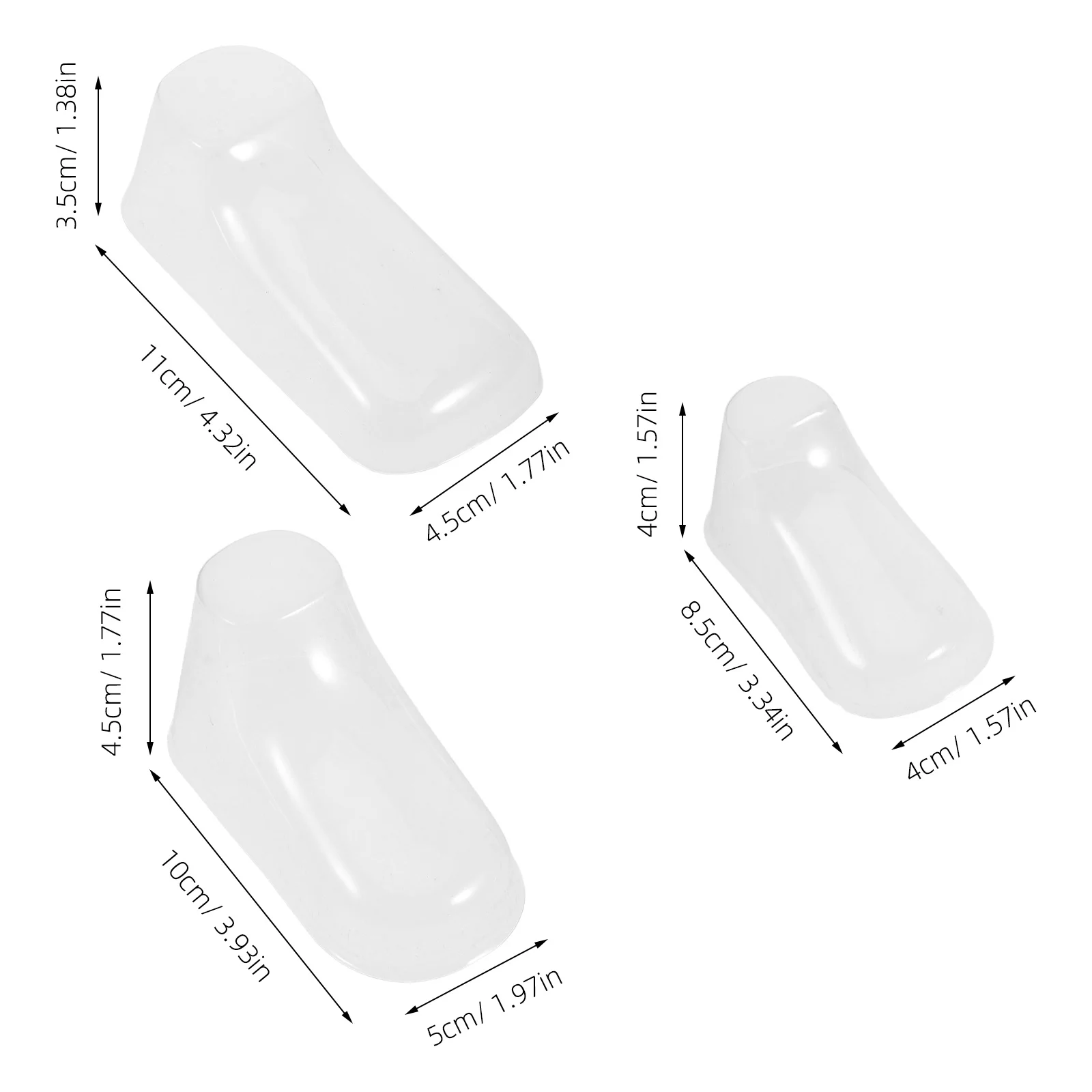 NOLITOY 90pcs Clear Plastic Shoe Display Stands Holders for Booties Socks Models Home Store Showcasing