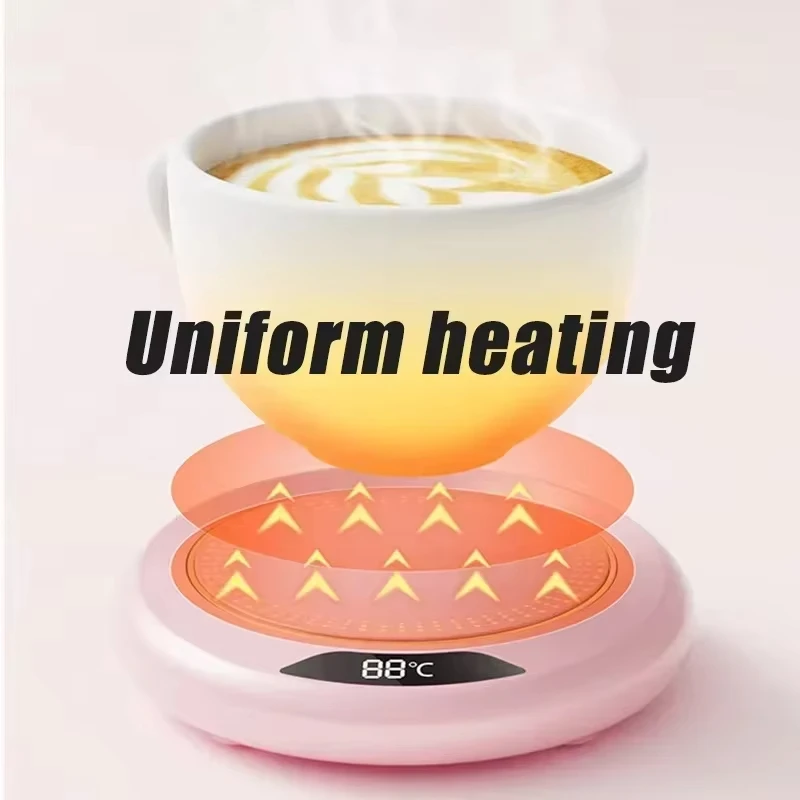 USB Cup Warmer 3 Temperature Settings Winter Coffee Mug Heating Coaster Smart Thermostatic Hot Plate Milk Tea Water Heating Pad image 3