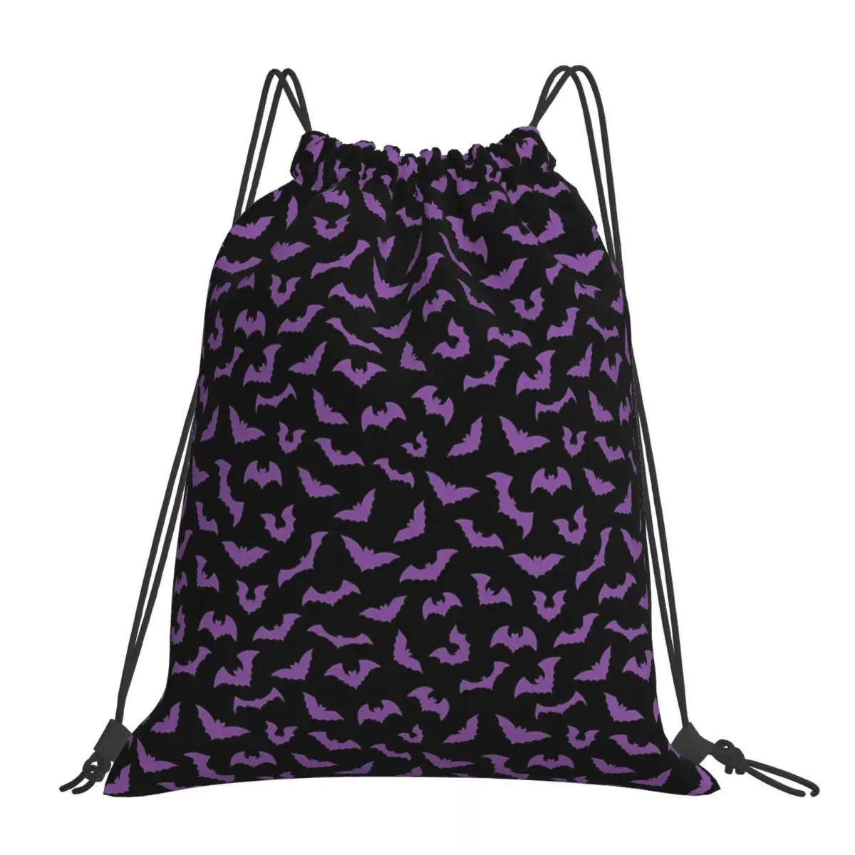 Purple Bats Pastel Goth Candy Punk Backpacks Casual Portable Drawstring Bags Shoes Bag Book Bags For Man Woman School