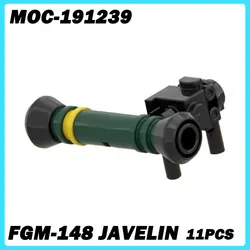 MOC-191239 WW II Military Vehicle Series FGM-148 Javelin Building Blocks DIY Model, Bricks, Puzzle Toys for Birthday Gifts