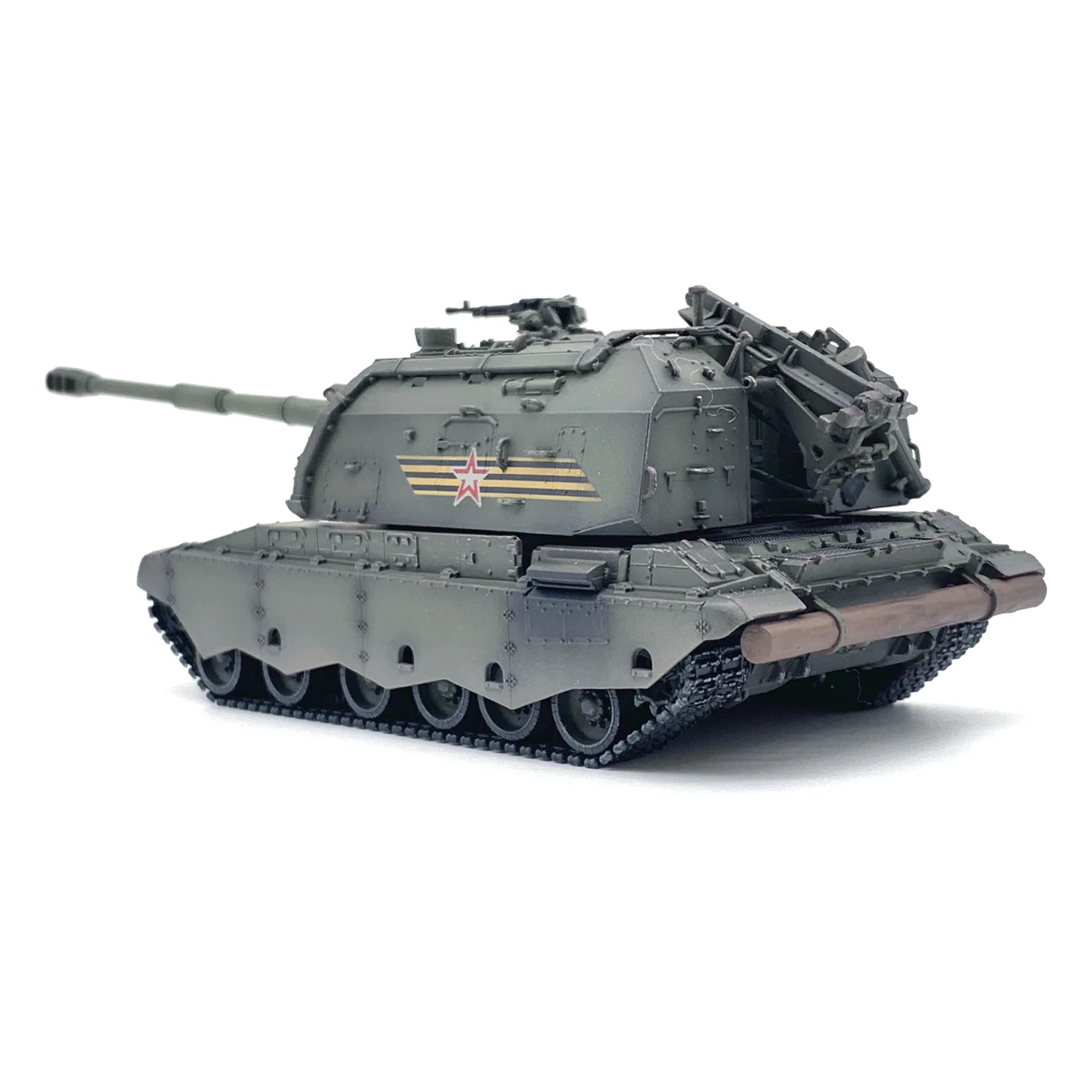 AS1:72 Russian 2S19 self-propelled gun model 155mm caliber Victory Day parade livery Finished product model