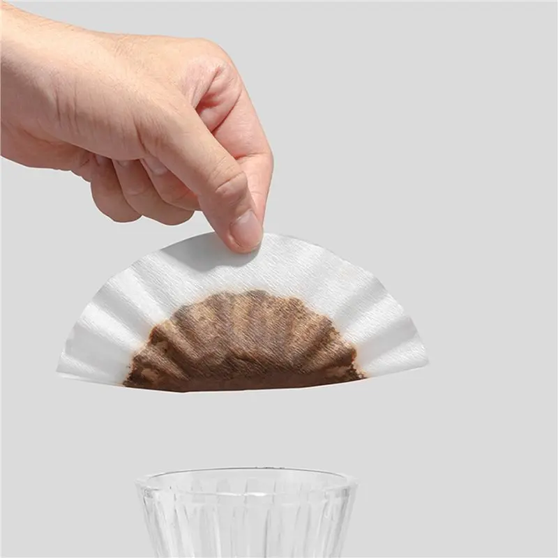 AB46-200X Coffee Filters,Basket Coffee Filter Paper,Pour Over Filter Papers Cake Shape,Compatible With Wave Dripper 155/185