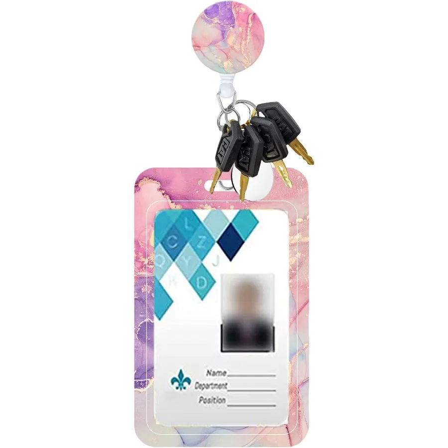 شارة بكرات قابل للسحب مع حلقة تسلق بكرة كليب عامل شارة حامل حزام الطويق الهوية ID شارة حامل حالة ممرضة طبيب #5