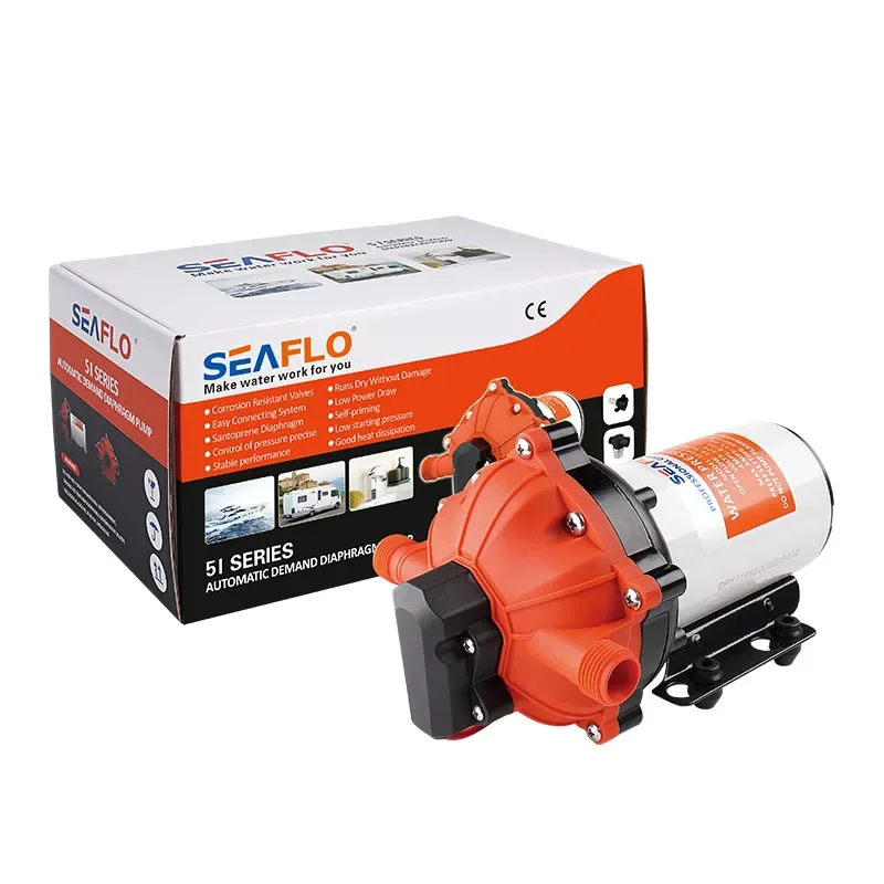 SEAFLO 12v 5.0gpm 70psi high pressure marine boat sea RV electric diaphragm pump water pump 24 volt dc 12 volt water pump