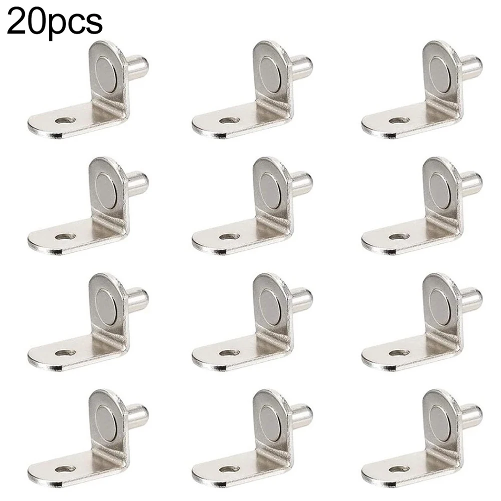 Bookcase Shelf Support Peg Bracket Studs Pegs 16.5x16x12.8cm 20Pcs 6mm Anti-corrosion Hard Metal Pin Seperator