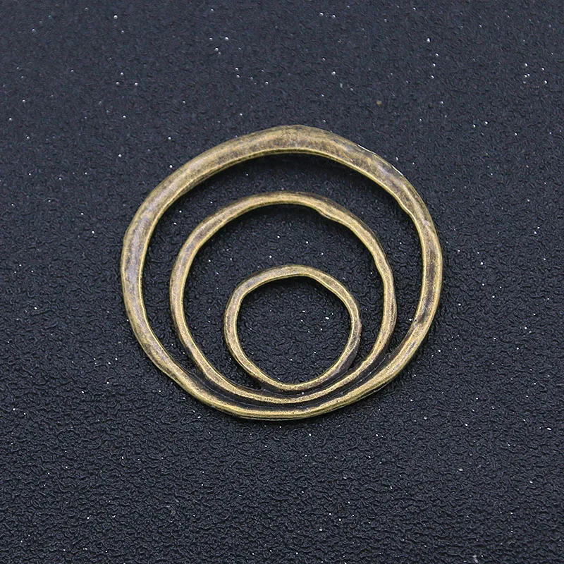 2PCS 50mm Charms Big Hollow Circle Geometry  Two Color Pendant For DIY Jewelry Metal Alloy  Marking Handmade Material