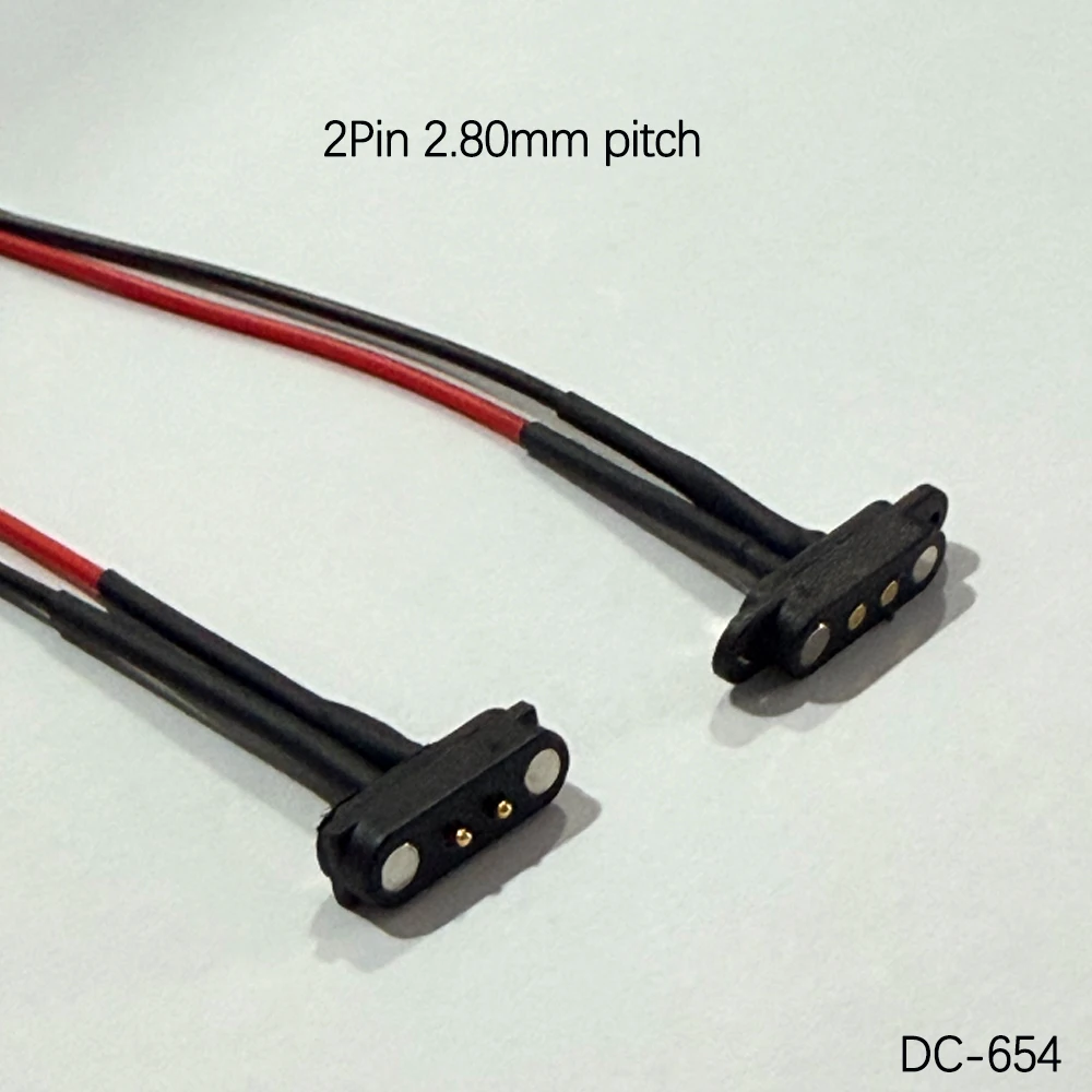 1 Paar 2A DC Magnetischer Pogo-Pin-Stecker 2-Pin 3 4 5P Pogopin Stecker Buchse Abstand 2,8mm 2,5mm Federbelasteter DC-Stromanschluss DC-Stecker – Detail 1