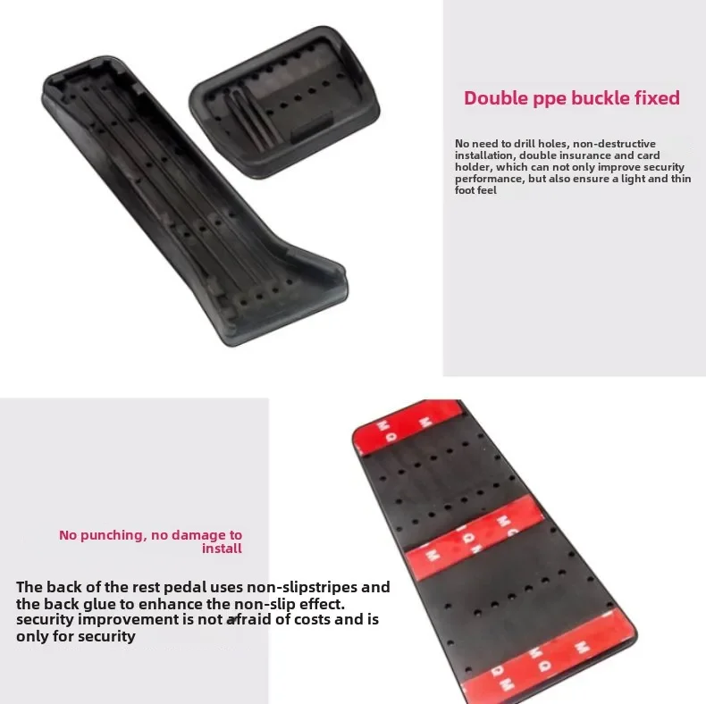 Auto Gaspedal Bremspedale Fußstütze Pedal Abdeckungen Rutschfeste Pads Für Mazda 3 2014 2015 2016 2017 2018 LHD/RHD AT/MT Zubehör – Detail 15