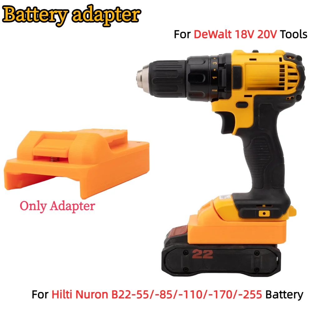 

Адаптер аккумулятора для Hilti Nuron B22-55/-85/-110/-170/-255 литий-ионный аккумулятор для аккумуляторных электроинструментов DeWalt 18 В 20 В аксессуар