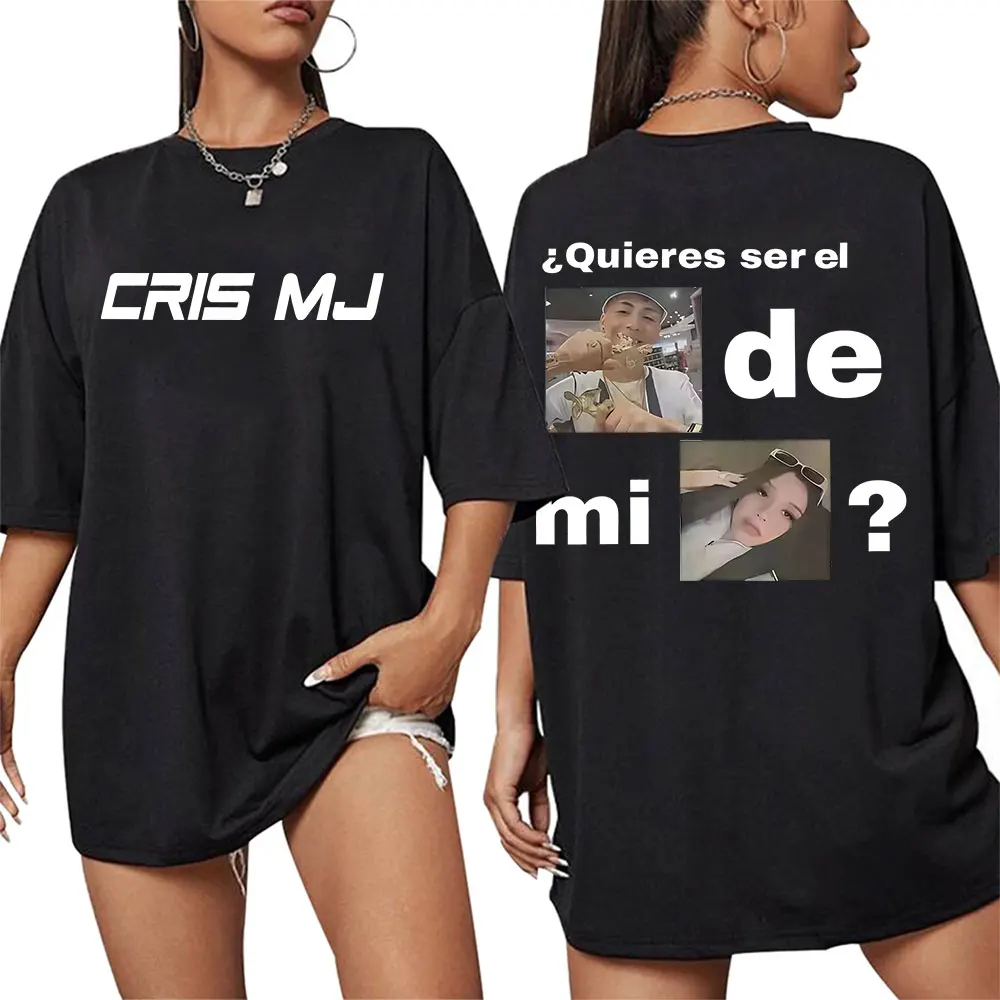 

Rapper Cris MJ Quieres Ser Ei De Mi 2025 Album Graphic T Shirts Men Women Hip Hop Fashion Cotton Short Sleeve T-shirt Streetwear