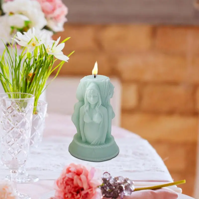 Triple Women Mold Silicone Crafting Girl Bust Mold For Resin Sister Friendship Art Statue For Candle & Crafts Making