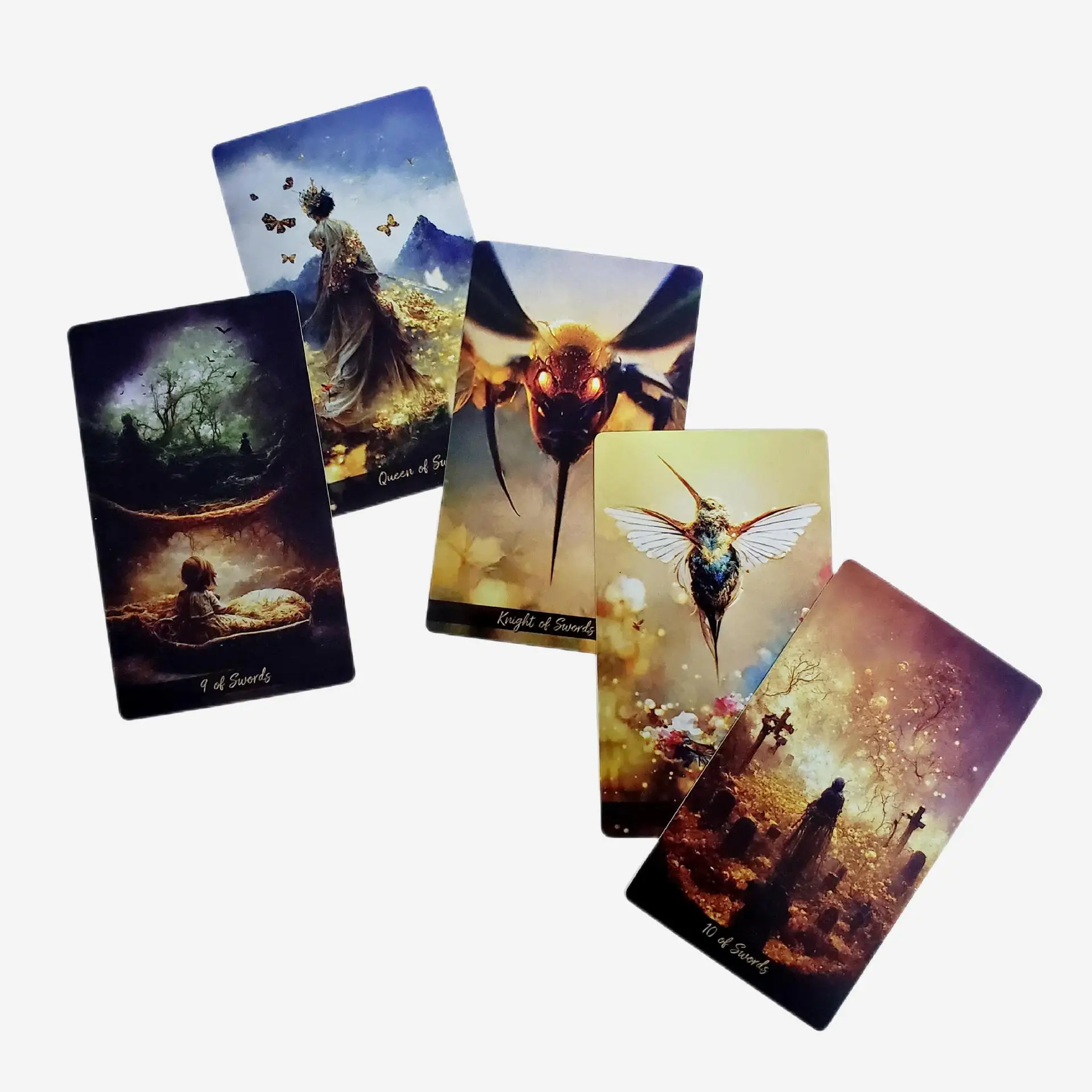 New 12*7 cm Golden Journey Tarot 78 Cards/Set With Guidebook For Family Friends Fun Divination Entertaunment Party Board Games