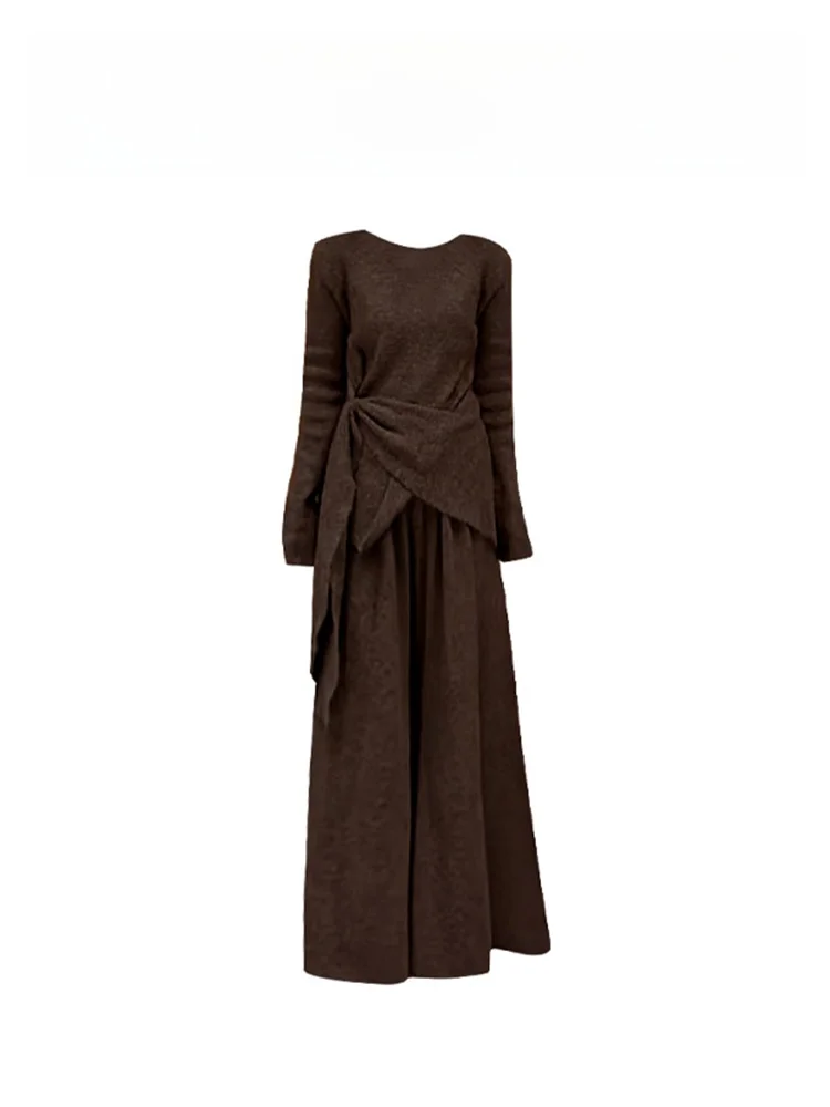 

Women's High Waist Casual Pants And Top Set Irregular Faionable Winter New Arrival Two Piece Suit Versatile Korean Sle